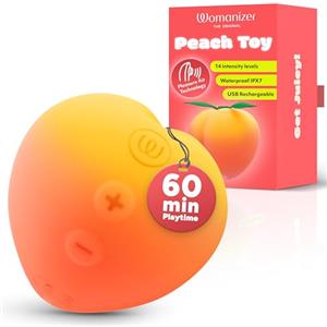 Womanizer Peach Succhia clitoride per donna | Stimolatore clitoride femminile 14 livelli| Ricaricabile | Design pesca | Vibratore clitoride Impermeabile | Sextoys Silenzioso Vibratoreper donna coppie