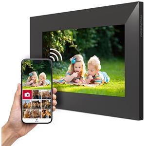 Thomson Cornice Digitale 7 Pollici, Schermo IPS, Touchscreen HD, WLAN, Condivisione Diretta tramite App, Funzioni Smart, Cornice Fotografica Elettronica con 32 GB di Memoria, Rotazione Automatica