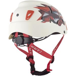 CAMP Armour - Casco da Arrampicata e Alpinismo - 54-62 cm - Bianco/Rosso, Ventilato e Regolabile