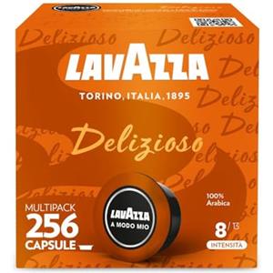 Lavazza A Modo Mio Espresso Delizioso, 256 Capsule Caffè, per un Espresso con Note Aromatiche di Fiori, 100% Arabica, Intensità 8/13, Tostatura Media, 16 Confezioni da 16 Capsule