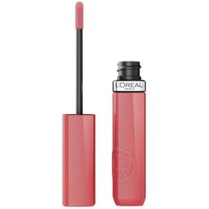 L'Oreal Paris L'Oréal Paris Rossetto Liquido, Colore Intenso ed Effetto Laccato, Tenuta 16H, Resistente alle Sbavature, No Transfer, Con Squalano, Infaillible Laque Resistence, Tonalità: 600 Nu Rosé, 4,3 ml