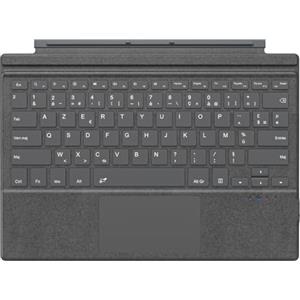 MoKo Tastiera francese compatibile con Microsoft Surface Pro 7 / Plus, tastiera Bluetooth Layout AZERTY Layout con sottile Swivel, batteria al litio Built-in, grigio grafo