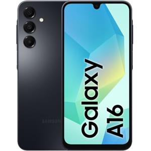 Samsung Galaxy A16 Smartphone Android 14, Display Super AMOLED 6.7 FHD+, 4GB RAM, 128GB, Batteria 5.000 mAh, Resistenza IP54, memoria espandibile fino a 1.5TB, Black [Versione Italiana]