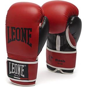 LEONE 1947, Flash Guantoni da Boxe, Unisex - Adulto, Rosso, 10 OZ, GN083