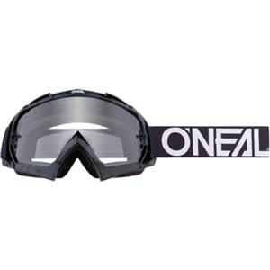 O'NEAL | Occhiali da bici e motocross | MX MTB DH FR Freeride | Lenti 3D di alta qualità da 1,2 mm per la massima chiarezza, protezione UV | Occhiali B-10 | Adulto Unisex | Nero Bianco | Taglia unica