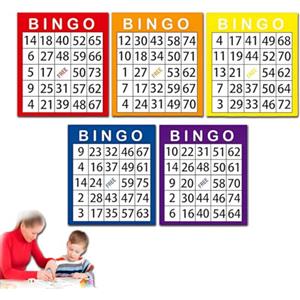 JYNVO 50pcs Carte Bingo, Biglietti Bingo, Blocco per Bingo, Carte da Tombola