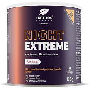Nature's Finest Night Fatburn Extreme - Integratori Brucia Grassi Notturni con Morosil e L-Carnitina per Pancia Piatta e Sonno Rilassante