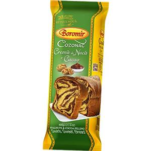 Boromir Panettone con Crema alle Noci e Cacao 450 g, Cozonac Casa Boromir