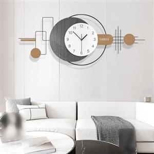 GSWBO Moderno Grande Orologio da Parete, Orologio da Parete Creativo Moderno 3D Design, Decorazione Silenzioso, per Soggiorno Camera da Letto Ufficio Cucina 100x40cm