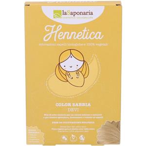 La Saponaria Hennetica Tinta Vegetale Sabbia Devi - Tinta vegetale per capelli biondi con riflessi luminosi, 100g