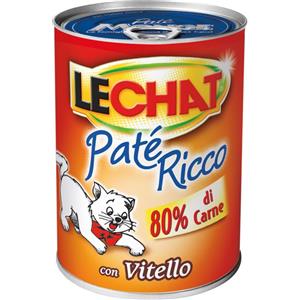 Monge Lechat Paté Umido Cremoso con Vitello - Lattina da 400 gr per Gatti