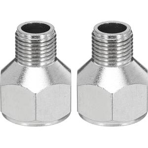 PATIKIL Adattatore per Tubo Aerografo da 1/8 a 1/4, 2 Pezzi Adattatore di trasformazione da 1/8 Bsp Maschio a 1/4 Bsp Femmina in Metallo per Compressori d'Aria