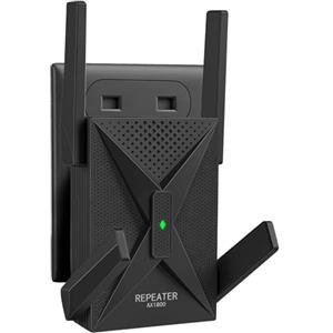 MEETOWN Ripetitore WiFi 6, 1800Mbps Amplificatore WiFi con LAN Gigabit, Doppia Banda Internet Wi-Fi 5GHz/1201Mbps e 2,4GHz/574Mbps, Compatibile con 99% Router-WiFi, Copertura fino a 750 m², 65 Dispositivi
