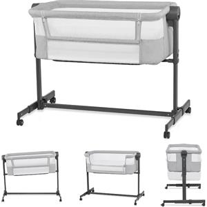 Kinderkraft Lettino da affiancare 2in1 NESTE UP 2 grigio chiaro