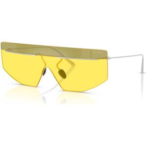 Prada Occhiali da Sole PR B55S 1BC20O in Metallo Argento/Giallo con Design Geometrico
