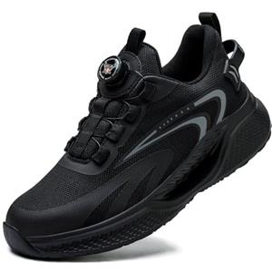 Rona Shoes Scarpe Antinfortunistiche Scarpe da Lavoro Antinfortunistiche Comode Leggere Comode Uomo Donna Hades Black EU 38