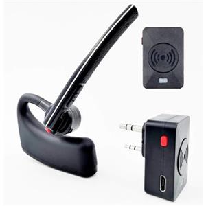 radtel Talkie Walkie Bluetooth Headset PTT earpiece Handfree Wireless Headphone Mic Compatible with BaoFeng UV-5R BF-88E Quansheng UV-K5 RT24 Kenwood RT-490 RT-470X Two Way Radio (BT2)