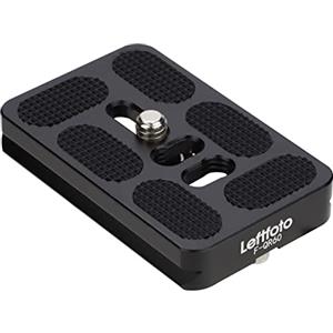 Leftfoto Piastra a sgancio rapido per fotocamera da 60 mm, piastra piccola QR, piastra di montaggio universale in metallo per treppiede Arca Swiss con morsetto standard per testa a sfera per treppiede DSLR