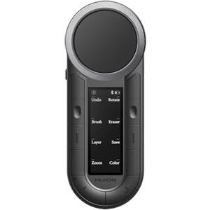HUION Keydial Mini K40 Telecomando Bluetooth 5.0 per Display e Tavolette Grafiche con Doppio Controller a Manopola + 10 Tasti Personalizzabili, Tastiera Portatile per PC, Tablet e Mac.
