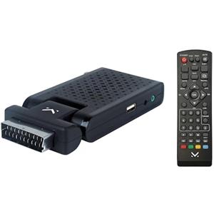 Majestic DEC 663N - Mini Decoder scart Digitale terrestre DVB-T/T2 HD, Ingresso USB, Telecomando, HDMI