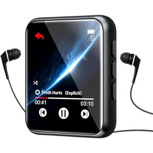 joliker 64GB Lettore MP3 con Bluetooth 5.0, Portatile Hi-Fi Sound Lettore di musica con Altoparlante, Line-in Registratore Vocale, Radio FM, e-book, Full Touch Schermo, Supporto fino a 128 GB di schede