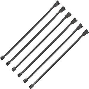 Guuzi Cavo di Prolunga per Ventola PWM da 6pcs Connettori Maschio a Femmina a 4 pin Compatibile con Ventola PWM e 3 pin per Ventole di Raffreddamento del Computer e Ventole per Case del PC (26cm)