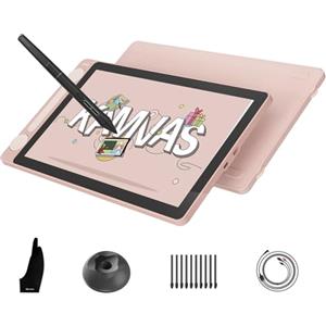HUION Kamvas 13 (Gen 3) Tavoletta da disegno con schermo, tavoletta grafica completamente laminata con vetro in tela anti-scintillio, PenTech 4.0, 16384 Pen Pressure, doppio quadrante e tasti