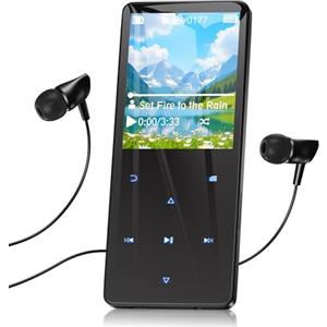 PINHUI 64 GB Lettore MP3 Bluetooth 5.3 Lettore MP3 musicale bambini lettori mp3 portatile Ottimo per sport, radio FM, immagini, registrazioni, e-book, contapassi, qualità audio HIFI lettore mp4