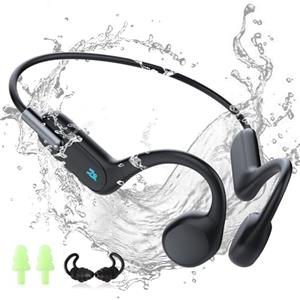 HIFI WALKER T10 Air - Cuffie Conduzione Ossea, Lettore MP3 Subacqueo per Nuoto, Impermeabile IPX8, Bluetooth 5.3 Open-Ear Auricolari Sport da 32 GB di memoria integrata per corsa, ciclismo, nuoto