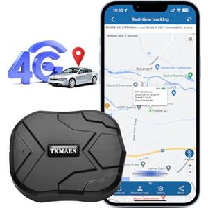 TKMARS Localizzatore GPS per auto 4G TK905E con scheda SIM, batteria da 5000 mAh Localizzatore antifurto 4G con forte magnete nascosto, allarme a vibrazione, localizzatore GPS Geo-Fence，Abbonamento Richiesto