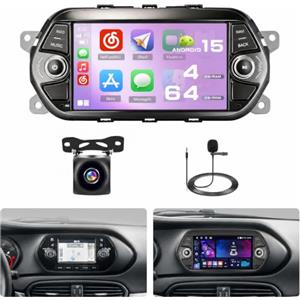Fuluku 4+64G Android Autoradio per FIAT TIPO EGEA 2015 2016 2017 con Wireless Carplay&Android Auto, 7'' IPS Touch Screen Stereo Auto con Bluetooth 5.0/GPS/Backup Camera/FM/WiFi/SWC