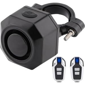 Baluoqi - Allarme elettrico per auto, sistema di allarme di vibrazione senza fili, con sensore di movimento, corno antifurto ricaricabile, impermeabile, 3 pezzi, argento