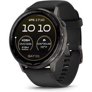 Garmin D2 Air X15, Smartwatch Aviator touchscreen con GPS, tempo di aviazione, torcia, caratteristiche di salute e benessere e altro, ardesia con cinturino in silicone nero