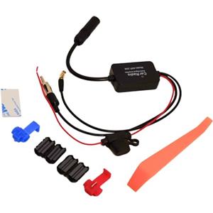 Fllyvly Splitter Amplificatore Antenna DAB per Autoradio, Compatibile da SMB a DIN per Sony, Pioneer, JVC, Kenwood, Blaupunkt, Alpine - Adattatore Antenna Radio Digitale DAB+ Plus per Auto