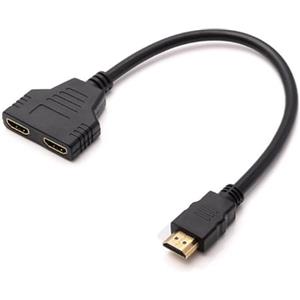 AOUZOVLI HDMI doppia spina HDMI splitter 1 in 2 out 2 monitor contemporaneamente cavo supporta due televisori contemporaneamente per monitor LCD Hdtv HD LED e proiettori