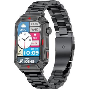 findtime Smart Watch da uomo Smart Watch Ossigeno nel sangue Monitor della pressione sanguigna HR Monitoraggio del sonno Creazione/risposta alle chiamate Activity Tracker SNS Messaggi Promemoria Pedometro