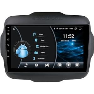 hizpo Android 13 autoradio 9 pollici touch screen 8 core 4 GB + 64 GB per Jeep Renegade 2016-2022 WiFi & Bluetooth GPS