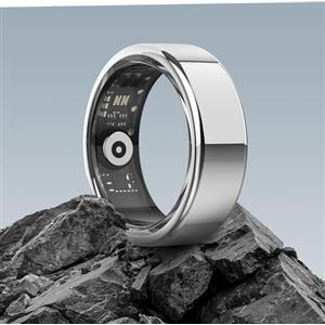 DEKELIFE Smart Ring Uomo Donna, Anello Smart Fitness Ring Tracker/Monitoraggio del Sonno/Frequenza Cardiaca/SpO2, 100+ Modalità Sport Impermeabil IP68 Activity Tracker iOS Android, Taglia 13, Argento