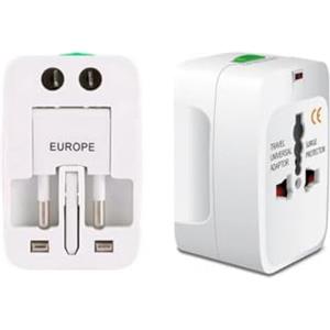 GUTE LINES Adattatore Universale da Viaggio, Adattatori Prese Caricatore 250V, Adattatori Multiregionali per USA/UK/EU/AUS/CHN, Universal Plug Adapter