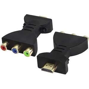 zdyCGTime 2 adattatori audio e video HDMI RCA, segnale digitale splitter a 3 vie 1080P convertitore di interfaccia adattatore audio da HDMI AV a 3 RCA, adatto per PC, HDTV, DVD, proiettore, ecc.