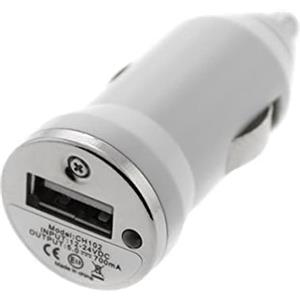 Dragon Trading - Caricabatteria da auto con presa USB, bianco, confezione da 1