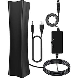 COMBLU Antenna TV per Smart TV, antenna TV Freeview, amplificatore digitale 4K HD per interni a 360° ricezione del segnale con ripetitore del segnale canali locali gratuiti