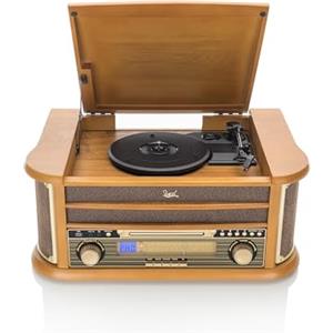 Dual NR 4, Radio da tavola, UKW, MW, CD-Player, Cassetta, USB, Giradischi, Legno