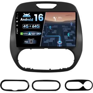 BXLIYER Android 16 IPS Autoradio Per Renault Kaptur Captur (2014-2019) - 4G+64G - Senza fili CarPlay + Android Auto - GRATUITI Camera - DAB Volante WiFi Fast-Boot DSP Split-Screen - 9 Pollici 2 Din