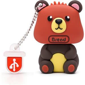 BORLTER CLAMP Chiavetta USB da 16 GB, Carina unità Flash a Forma di Orso, Nuova Unità USB per Pollice Pendrive Regalo per Studenti e Bambini