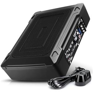 Hodozzy Sottile Subwoofer Attivo Auto, 1000W Max Subwoofer Amplificato, Facile Installazione Subwoofer Auto con Amplificatore Audio Integrato, 8 x 12 Pollici Casse Auto Stereo Compatte Sotto Sedile