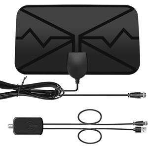 YAODHAOD Antenna HDTV 3 metri, antenna da camera per TV Freeview, antenna TV digitale con amplificatore di segnale, Antenna Signal Booster per tutti i televisori tradizionali e HD, supporta 4K 1080P