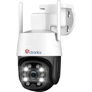 Ctronics 3G/4G LTE Telecamera Esterno con SIM Card Inclusa, PTZ Videocamera Sorveglianza, Visione Notturna Colori 20m, Rilevazione Umana, Auto Tracking, Audio Bidirezionale (NO WiFi)
