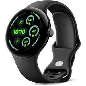 Google Pixel Watch 3 (45 mm) Smartwatch Android con monitoraggio della frequenza cardiaca, corsa avanzata di Fitbit, approfondimenti fitness, batteria da 24 ore, custodia in alluminio opaco nero