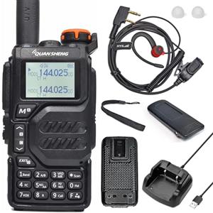 HYS Quansheng UV-K5 5W 144-146 MHz/430-440 MHz Walkie Talkie, Caricatore Batterie ricaricabili Radio, Radio bidirezionale a doppia banda (auricolare leggero, auricolare)